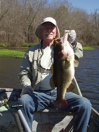 Dr. Ken Marion with big bass from Snag Lake, 14 March, 2016