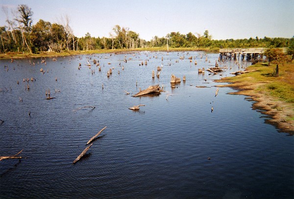 Snag Lake during drought of 2007